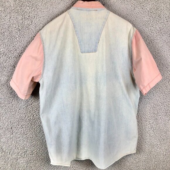 Vintage 80's Absolutely‎ No! Jeans Authentic Womens Collard Shirt Size Large - Picture 5 of 7